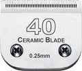#40 Blades Dog Grooming Clipper Replacement Blades Compatible with Andis/Wahl/Oster Dog Clippers,Detachable Ceramic Blade & Stainless Steel Blade,Size #40 Cut Length 1/100"(0.25mm)