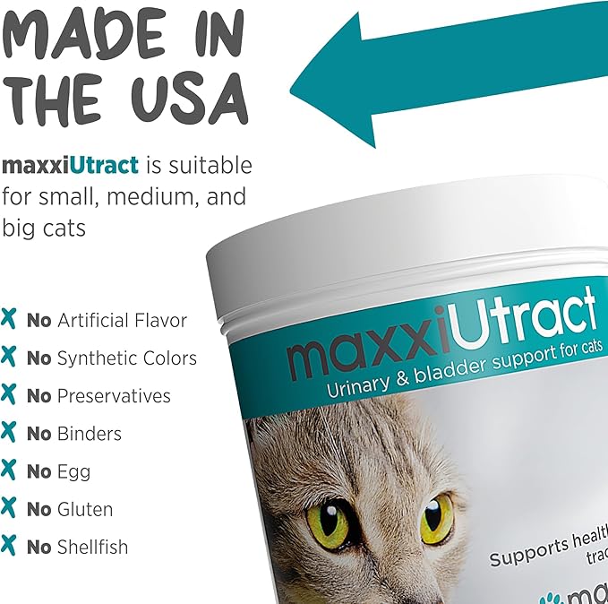 maxxipaws maxxiUtract Urinary & Bladder Support - Powder Supplement for Cats, 3.2oz