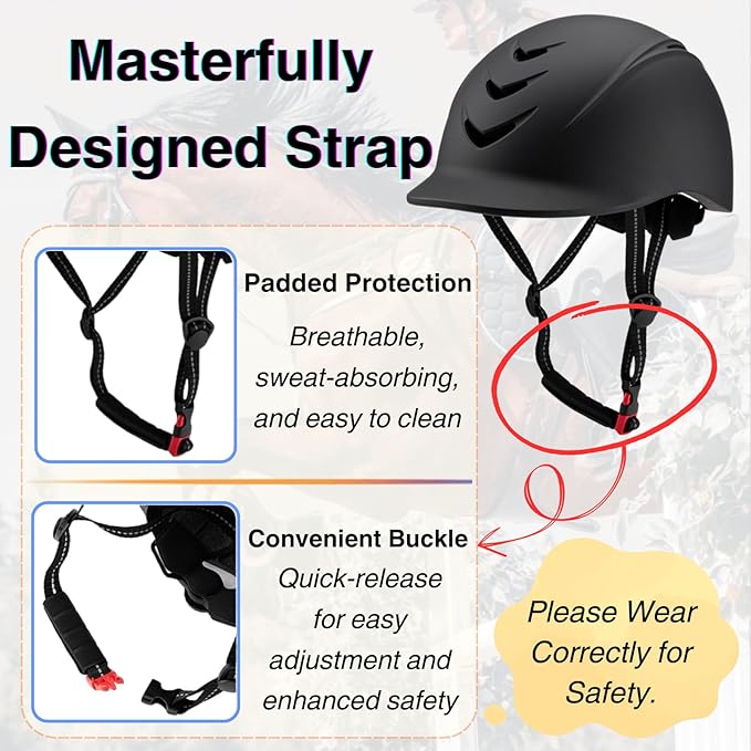 Equestrian Set - Helmet and Gloves for Horseback Riding and Training - Horse Riding Safety Gear Helmets Equestrian Equi-Pro Gear Gloves for Women, Man