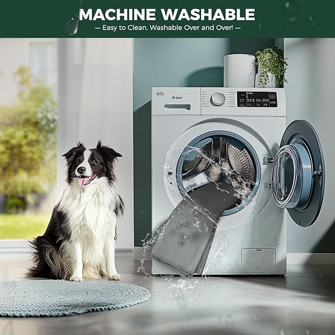 FXW Washable Pee Pads for Dogs, Puppy Pads with Super Absorbent, Specifically Designed for FXW Rollick/Homeplus 32inch 6 Panels Dog Playpen, 72" × 43" Rectangle, Gray, 1 Pack