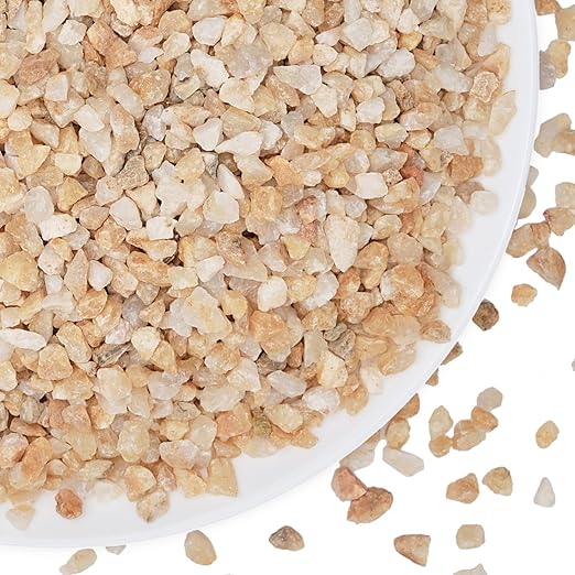 2.5 lbs Coarse Silica Sand for Indoor Plants, 1/5 Inch Natural Decorative Gravel for Vases, Aquariums, Terrarium, Fish Tank, Drainage Rocks for Potted Plants, Bamboo, Succulent, Crafts, Cactus