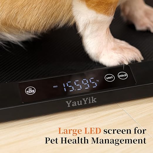 YauYik Digital Pet Scale for Accurate Weighing - Baby Scales for Weighing, Ideal for Small Pets, Puppies, and Cats with Non-Slip Mat - LED Display with Hold Function, Measures Up to 40kg