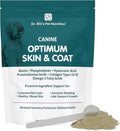 Dr. Bill's Canine Optimum Skin & Coat – Reduces Shedding, Itching, Dry Skin – Allergy Relief for Healthy Fur - Omega 3, Collagen, Biotin & Hyaluronic Acid – 340g Vet-Recommended Dog Supplement