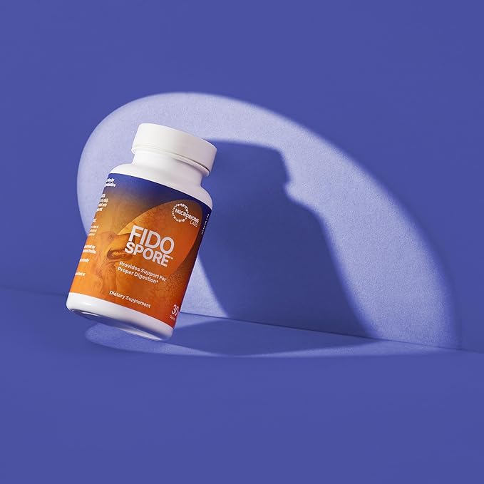 Microbiome Labs Fidospore - Dog Probiotics for Digestive Health & Immune Support - Spore-Forming Pet Probiotics for Dogs & Cats Gut Health - Flavored with Grass Fed Beef Liver (30 Capsules)