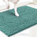 Muddy Mat® AS-SEEN-ON-TV Highly Absorbent Microfiber Door Mat and Pet Rug, Non Slip Thick Washable Area and Bath Mat Soft Chenille for Kitchen Bedroom Indoor and Outdoor - Seafoam Green 36" x 120"