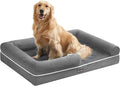 Feandrea Dog Bed, Orthopedic Large Waterproof Bed, Removable Washable Cover Dog Sofa with Non-Slip Bottom, Raised Edges, 42 x 32 x 8 Inches, Light Gray UPGW077G02V1