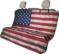 Back Seat Cover for Car Trucks Van SUV,Waterproof Rear Bench Towel Seat Covers for Dogs and Kids,Automotive Backseat Protector (American Flag)