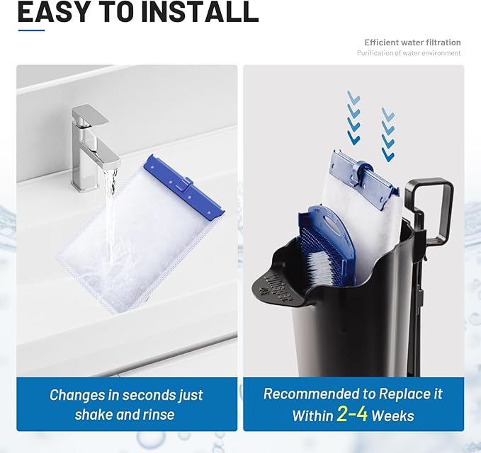 10 Count Large Filter Cartridges Compatible with Whisper Bio Bag Filters, Large Aquarium Filter Cartridge for Whisper 20i 40i, IQ20/30/45/60, PF20/30/40/60 and Repto Filter