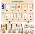 Dreamon Wooden Visual Schedule for Kids Chore Chart, Morning Bedtime Routine Charts for Kids Toddlers, autism learning materials&Daily Schedule Board for home