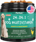 Dog Vitamins and Supplements, Senior & Puppy Multivitamin for Dogs Support with Glucosamine Chondroitin Omega Probiotics - Dog Multivitamins Chewable for Hip & Joint, Skin, Immune - (Chicken 120 Ct)
