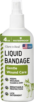 Pet Liquid Bandage for Dogs - 4 oz Spray with Aloe - Wound Care for Dogs Including Cuts, Scrapes, and Stitches - Breathable and Waterproof