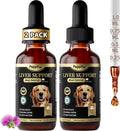 (2 Pack) Poppaw Milk Thistle for Dogs – 9-in-1 Liver & Kidney Support with Artichoke, Resveratrol, Marigold Extract, 100% Natural Detox Herbal Supplement, Chicken Flavor, 2 Oz