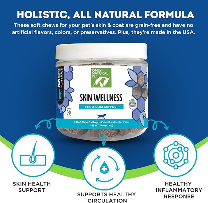 Only Natural Pet Skin Wellness Soft Chew 60 Count