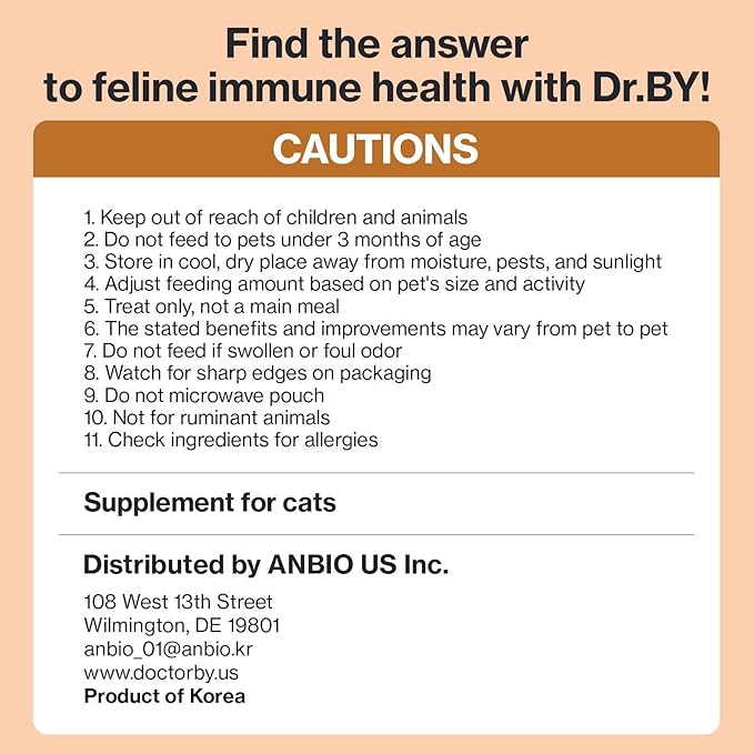 Dr.by Cat Colostrum Protein Cat Supplement Immune Support Muscle Growth, Gentle on Digestion for Kittens, Adult&Senior Cats with Goat Milk, Whey Protein Isolate, Colostrum Lickable Formula