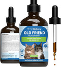 Pet Wellbeing Old Friend for Senior Cats - Supports Immune System Health, Joint Mobility, Healthy Energy Levels, Alfalfa, Reishi - Veterinarian-Formulated Herbal Supplement 4 oz (118 ml)