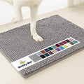 Muddy Mat® Original Dog Door Mat for Muddy Paws, Super Absorbent Microfiber, Non-Slip Washable Pet Rug, Quick Dry Chenille Entryway Carpet, Machine Washable Indoor Outdoor mat, Grey 36"x120"