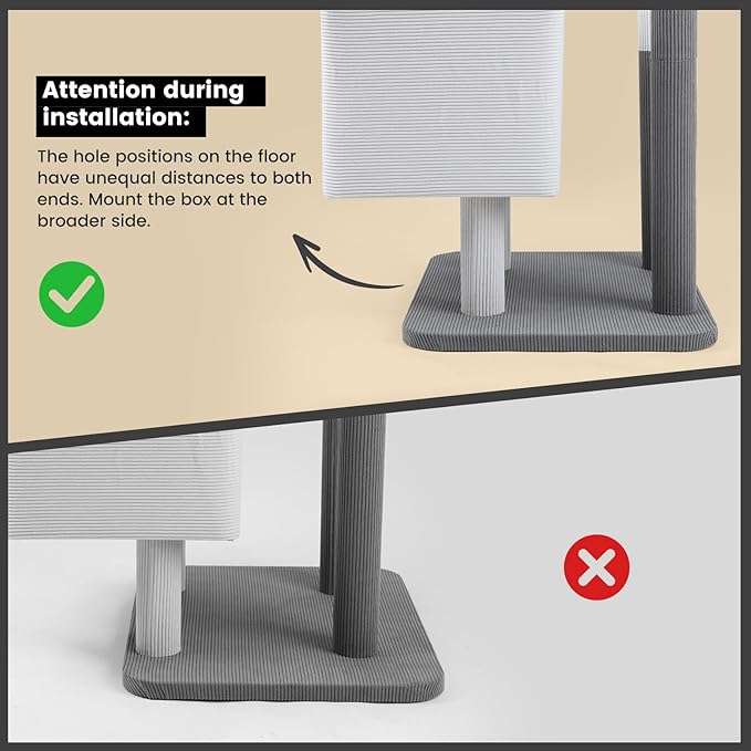 Gardner Pet 65in Heavy Duty Cat Tree Tower for Large Cats, Multi-Level Cat Furniture with Replaceable Sisal Scratching Post, Hammock | Extra-Large Platform & Condo Easy to Clean (Corduroy)