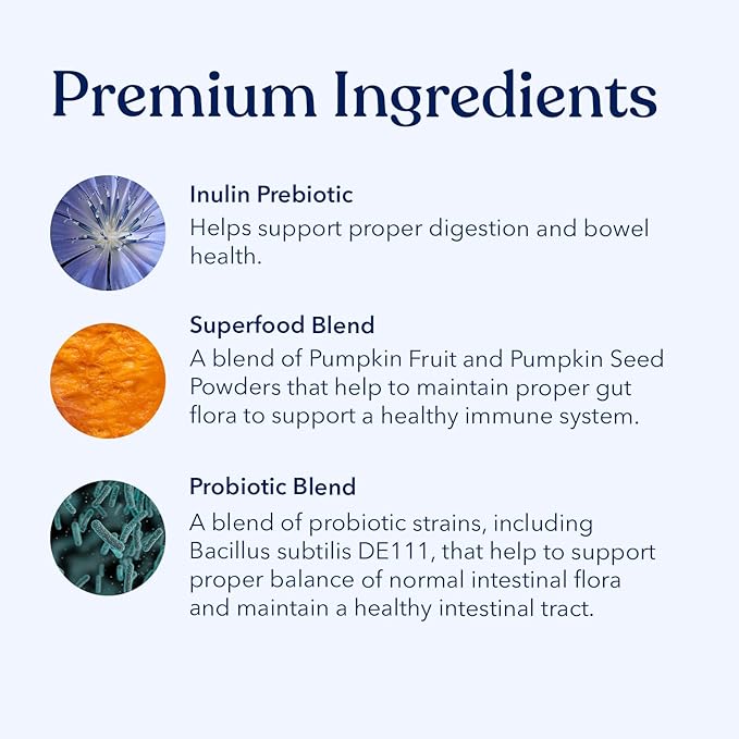 Honest Paws Probiotics for Dogs - Dog Digestion Gut Health Probiotic Powder with Prebiotic Made in The USA, Digestive and Immune Support - Digestive Enzymes with Pumpkin Flavor (30 Sticks)