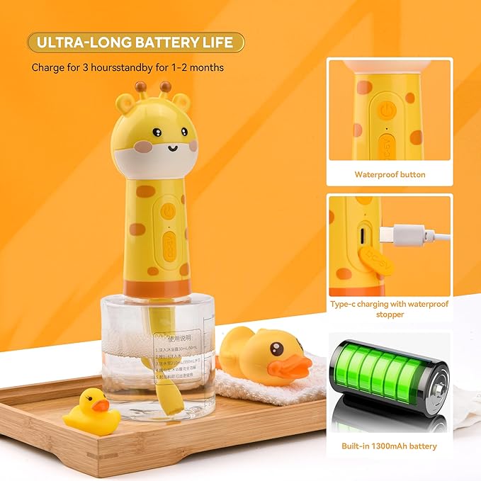 Electric Dog Cleaning Foam Machine with Bath Glove,Automatic Dog Soap Dispenser for Bath, Dog Bath Supplies - Outdoor Dog Shower Attachment for Bathtub for After Walk Pet Wash