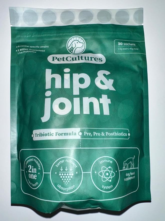 Hip and Joint Synbiotic Formula - 600mg Glucosamine, Chondroitin, MSM, and Probiotics in 30 Packs