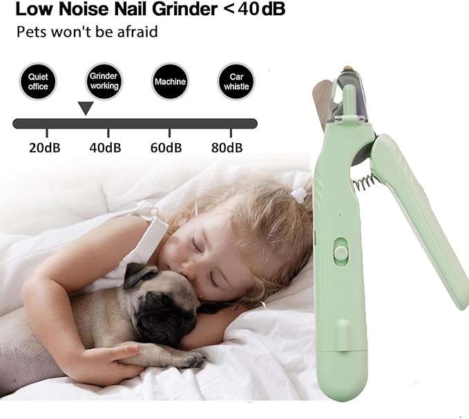 2 In 1 Pet Nail Clipper and Grinder, Professional Electric Rechargeable Pet Nail Fast Trimmer, Painless, Claw Care Grooming, Smoothing, Silent - Shockproof, For Small, Large Dogs & Cats, upgraded
