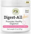 Wholistic Pet Organics Probiotics for Dogs with Digestive Enzymes & Prebiotic Fiber - 2 Oz - Daily Cat & Dog Probiotics for Digestive Health, Anti Diarrhea & Gut Support - Natural Powder Supplement
