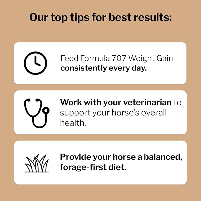Formula 707 Weight Gain Equine Supplement, Daily Fresh Packs, 28 Day Supply - Palatable, Calorie-Rich Nutritional Support for Hard-to-Keep and Senior Horses