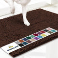 Muddy Mat® Original Dog Door Mat for Muddy Paws, Super Absorbent Microfiber, Non-Slip Washable Pet Rug, Quick Dry Chenille Entryway Carpet, Machine Washable Indoor Outdoor mat, Brown 24"x72"