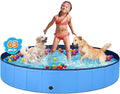 Jecoo Dog Pool for Large Dogs Kiddie Pool Hard Plastic Foldable Dog Bathing Tub Portable Outside Kids Swimming for Pets and Dogs Outdoor Backyard