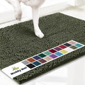 Muddy Mat® Original Dog Door Mat for Muddy Paws, Super Absorbent Microfiber, Non-Slip Washable Pet Rug, Quick Dry Chenille Entryway Carpet, Machine Washable Indoor Outdoor mat, Army Green 18"x28"