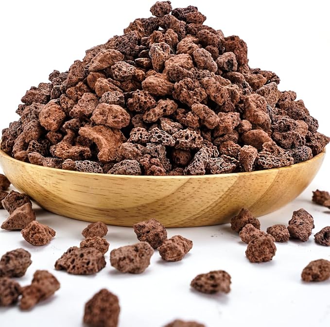 TOYPOPOR 6lb Red Lava Rocks Soil for Plants, Bonsai Cacti Succulents Horticultural Stones, Natural Decorative Volcanic Drainage Gravel for Vase Fillers, Terrarium, Top Dressing, Landscaping, Gardening