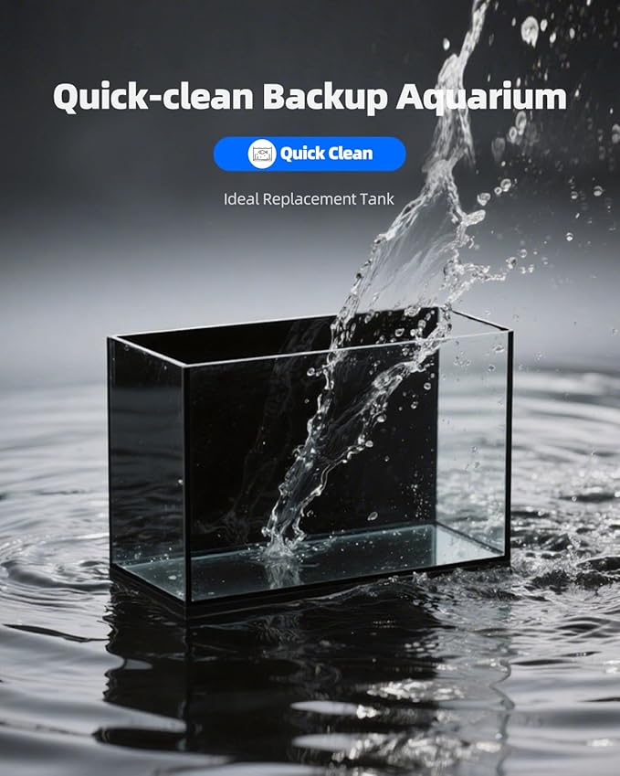 3 Gallon Clear Glass Fish Tank, Small Fish Tank Aquarium for Betta, Goldfish, Snail,Shrimp and Aquatic Planting