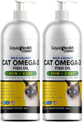 Liquid Health Pets Wild Caught Omega 3 Fish Oil for Cats - Liquid Omega 3 Supplement for Cats with EPA+DPA+DHA - Reduce Itching, Support Joint, Immunity, Brain, Heart Health - Made in the USA (2 Pack)