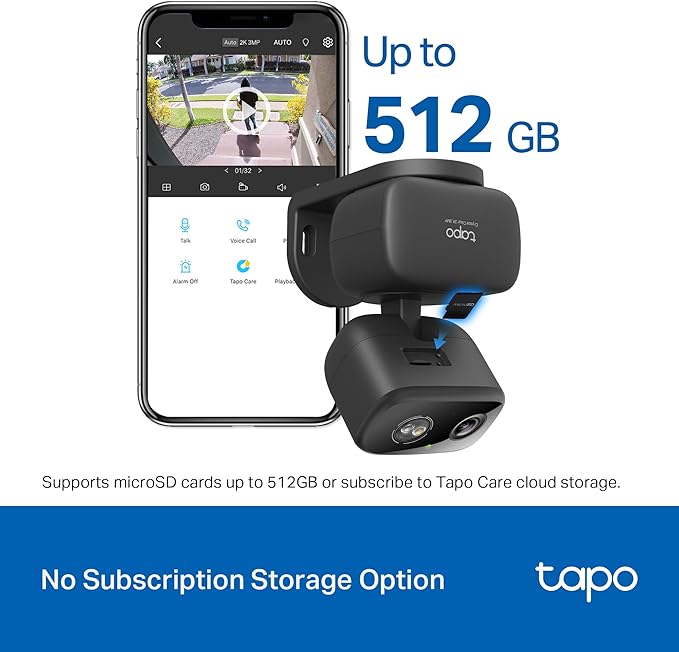 Tapo 2K 3MP Pan/Tilt Indoor/Outdoor Security Camera, Free Person/Baby Cry Detect & Track, 360° Pan, Color Night Vision, SD/Cloud Storage, Works w/Alexa & Google Home, HybridCam 360, Black (2-Pack)