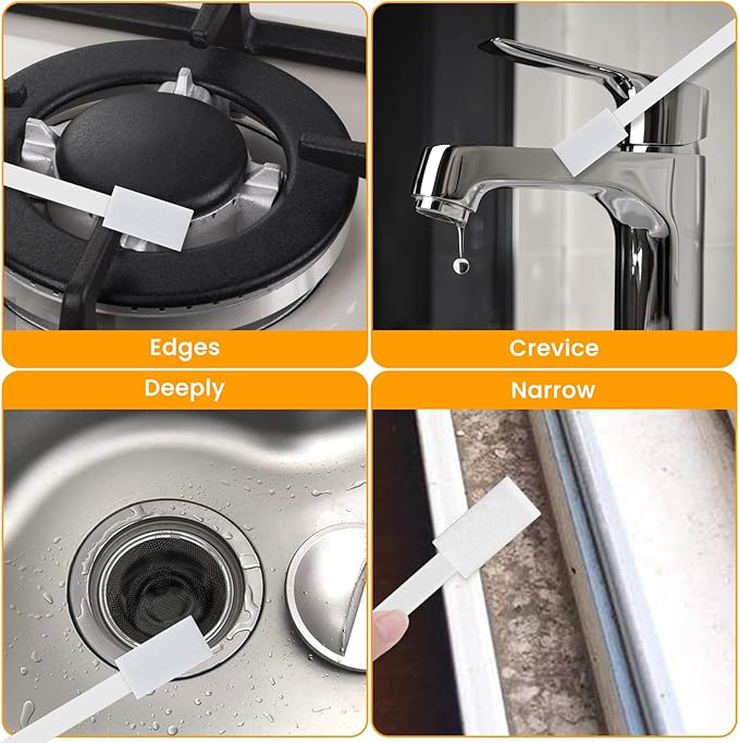 50 Pcs Disposable Crevice Cleaning Tool Crevice Brush Crevices Hole Cleaning Brush for Keyboards, Grooves, Stove, Table Corner and Small Spaces