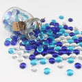 0.96LB Mix Colors Glass Beads Vase Filler Aquarium Gravel Decor Flat Glass Marbles Gems Pebbles Fish Tank Rocks Home Decorative Art Craft - 3 Colors Mixed