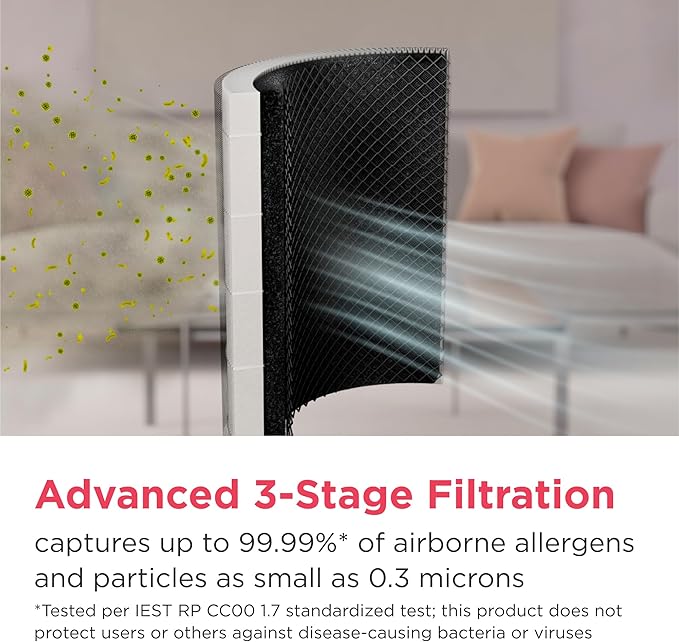 Frigidaire PureA300 HEPA Air Purifier with Wi-Fi for Small Bedrooms, Covers up to 850 Sq. Ft., 3-Stage Filtration, Energy Star Certification, Air Quality Monitoring, Smart Mode, Ultra Quiet, White