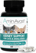 AminAvast Small Dogs & Cat Kidney Support - Promotes Healthy Kidney Support in Cats & Small Dogs - 300mg, 60 Capsule