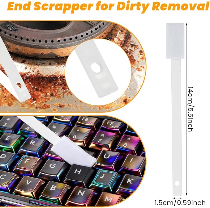 50 Pcs Disposable Crevice Cleaning Tool Crevice Brush Crevices Hole Cleaning Brush for Keyboards, Grooves, Stove, Table Corner and Small Spaces