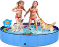 Jecoo Dog Pool for Large Dogs Kiddie Pool Hard Plastic Foldable Dog Bathing Tub Portable Outside Kids Swimming for Pets and Dogs Outdoor Backyard