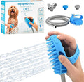 Aquapaw Dog Bath Brush Pro & Dog Shower Attachment - Large Silicone Rubber - Sprayer & Scrubber in One with 8ft Hose Attachment & Shower Wand for Bathing - Pet Bath Supplies