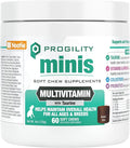 Nootie PROGILITY Daily Mini Multivitamin Chews for Dogs - Supports Immunity, Heart, Eye, Brain, and Bone Health with Taurine- for All Dog Sizes - 60 Soft Chews - Sold in Over 5,000 Pet Stores