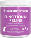 Real Mushrooms Cat Supplement Powder – Organic Mushroom Blend with Antarctic Krill & Ashwagandha – Cat Vitamins for Older Cats or Kittens – 2.65 oz Functional Feline Formula