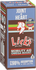 Licks Pill-Free Dog Joint and Heart - Glucosamine & Omega 3 Fish Oil Supplement for Dogs - Inflammation Supplements for Joint Support - Gel Packets - 30 Use