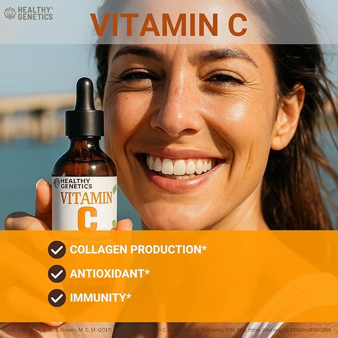Vitamin C Supplement | Liquid Vitamin C Liquid Drops for Adults & Kids | Acerola Cherry | Immune Support Supplement | Antioxidant | Skin | Vegan | Non-GMO | Gluten Free | 2 Fl