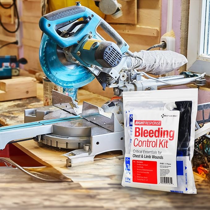 First Aid Only 91481 Critical Essentials Bleeding Control Kit for Chest & Limb Wounds, 9 Pieces