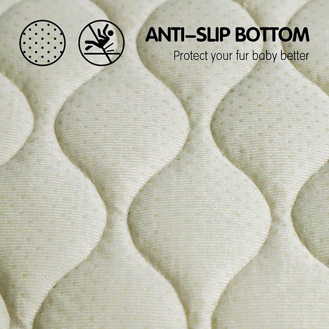 furrybaby Dog Crate Pad for Dog Cages Flat Crate Mat Kennel Pad with Anti-Slip Bottom Machine Washable for Pet Bed Sleeping (S 24x18'', Grey Mat)