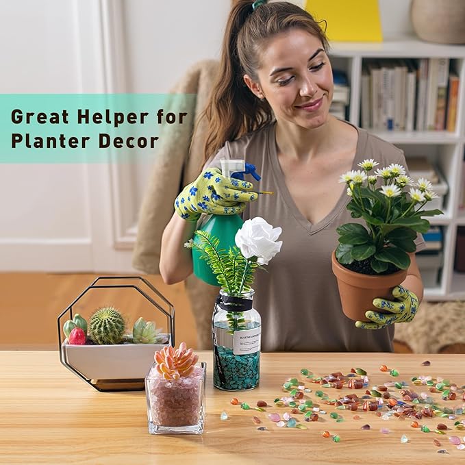 0.5 Lb/230g Amethyst Crystal Chips Bulk Tumbled Crushed Stones 3-5mm, Natural Crushed Crystal Quartz Healing Stones Rocks for Vases Filler, Aquarium Gravel Rocks, Succulent Plants Decor