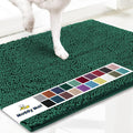 Muddy Mat® Shown on TV – Super Absorbent Microfiber Dog Door Mat for Muddy Paws, Non-Slip Washable Pet Rug, Quick Dry Chenille Entryway Carpet, Machine Washable Indoor Outdoor mat, Dark Green 30"x19"