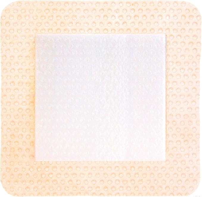DermaRite's ComfortFoam Border, Foam Wound Dressing - Flexible and Soft Silicone, Self Adhesive, No Natural Rubber Latex - 4 in. x 4 in., 1 Count, 10 Packs, 10 Total